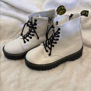 White Combat Boots sz 7.5